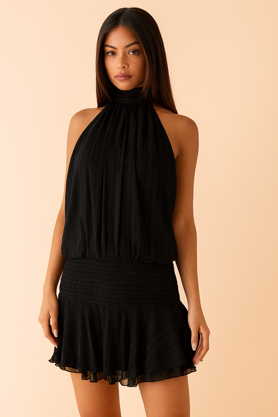 Elia - Mini vestido casual con escote halter