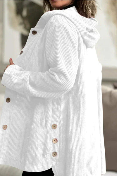 Ibby | Chaqueta con capucha de pana acogedora