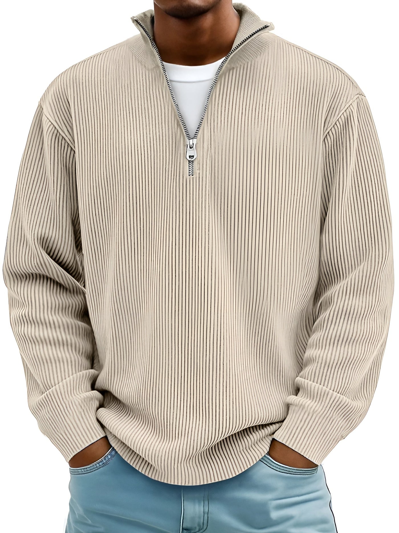 Thiago™ | Suéter Elegante con Media Cremallera