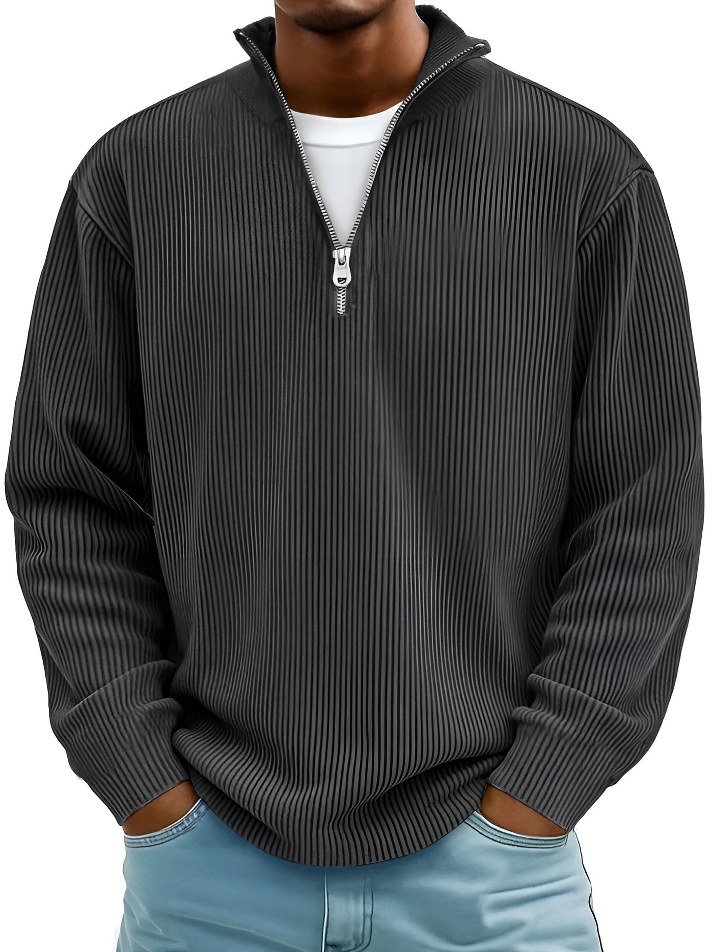 Thiago™ | Suéter Elegante con Media Cremallera
