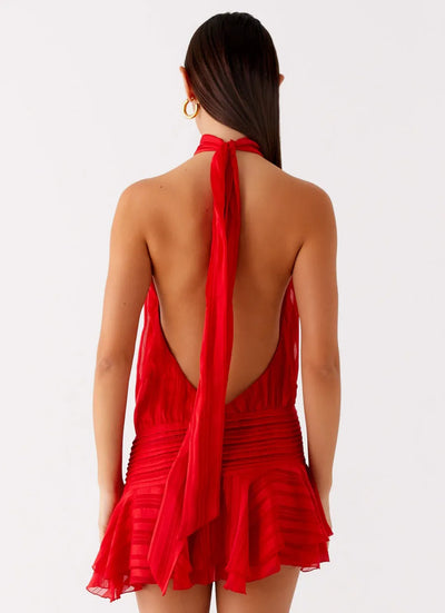 Elia - Mini vestido casual con escote halter