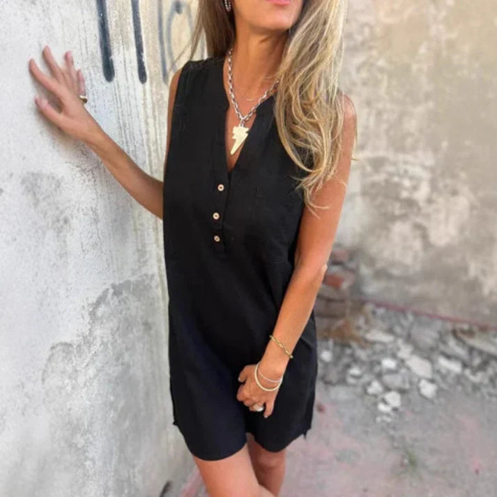 Isla - Vestido sin mangas con escote en V