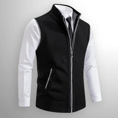Harrison Gilet | Chaleco de Lana con Cierre Total