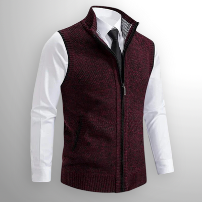 Harrison Gilet | Chaleco de Lana con Cierre Total