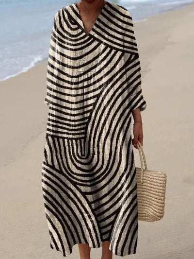Eider | Vestido con rayas ópticas