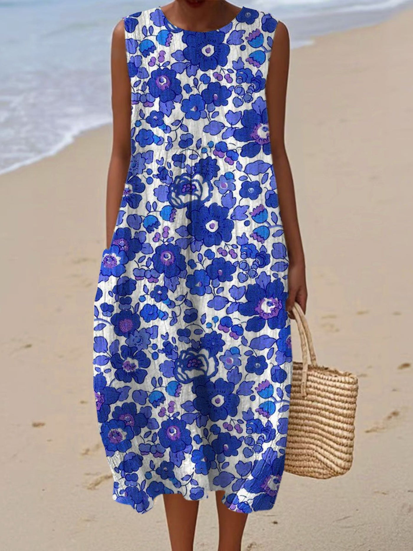 Katia | Vestido Flor Azul